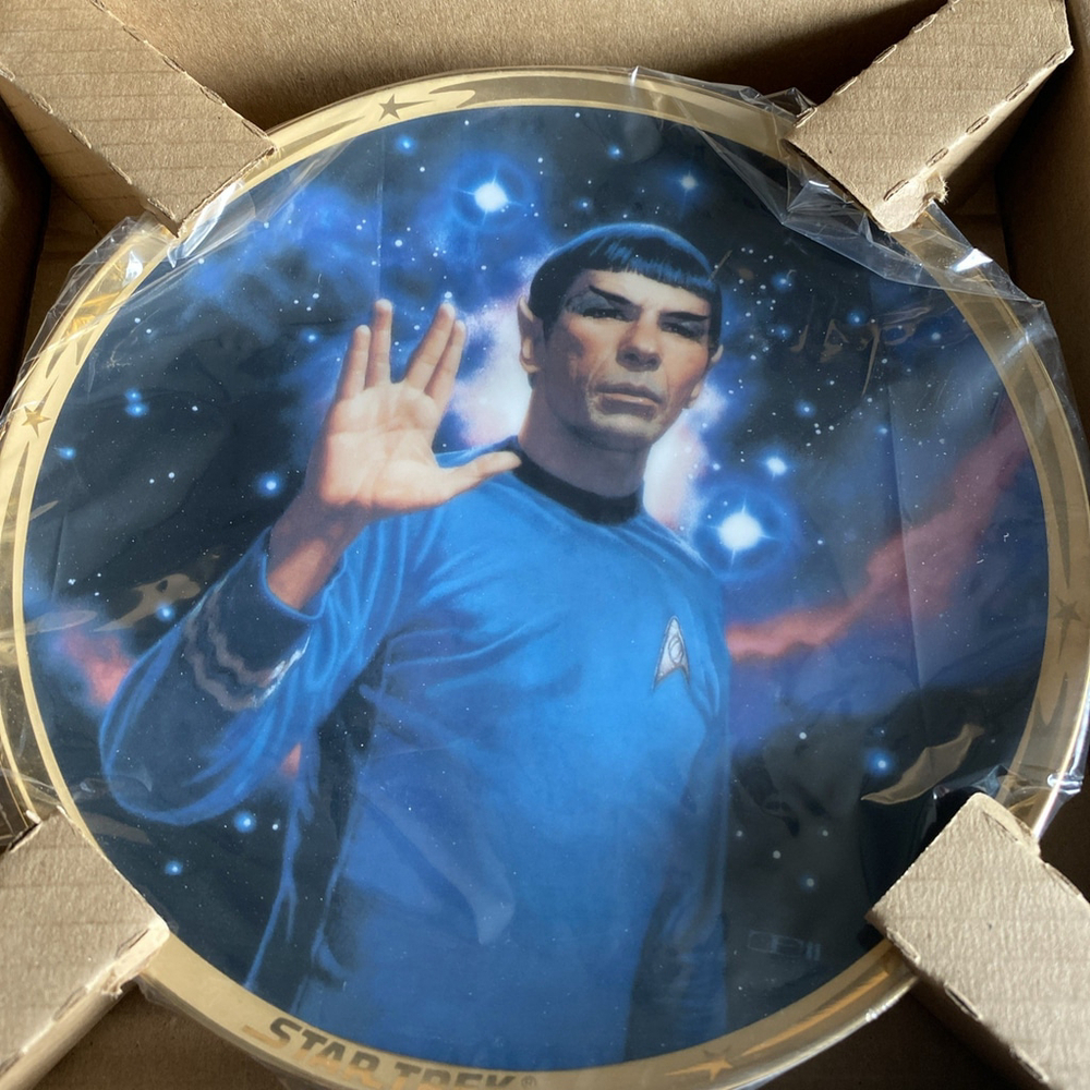 Star Trek Spock 25th Anniversary Hamilton Plate 1991 COA Box